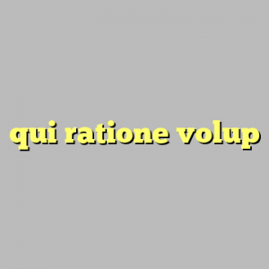 qui ratione volup